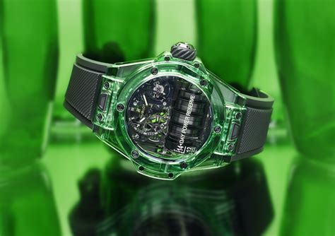 hublot verde esmeralda|DESPUÉS DEL ZAFIRO, UN MATERIAL TRANSPARENTE .